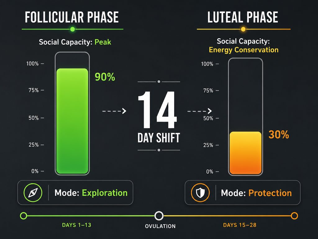 Understanding the natural shift from social exploration to energy conservation helps partners navigate the luteal phase without taking withdrawal personally.